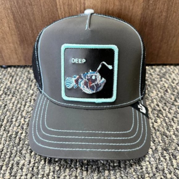 Goorin Animal Farm Trucker Baseball Snapback Hat Cap Angler Fish Go Way Down